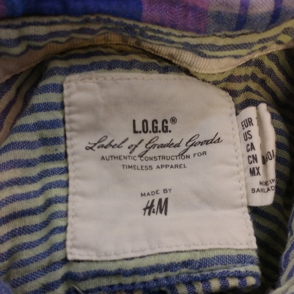 L.O.G.G by H&M Button Down Flannel Size 4 - Picture 9 of 10